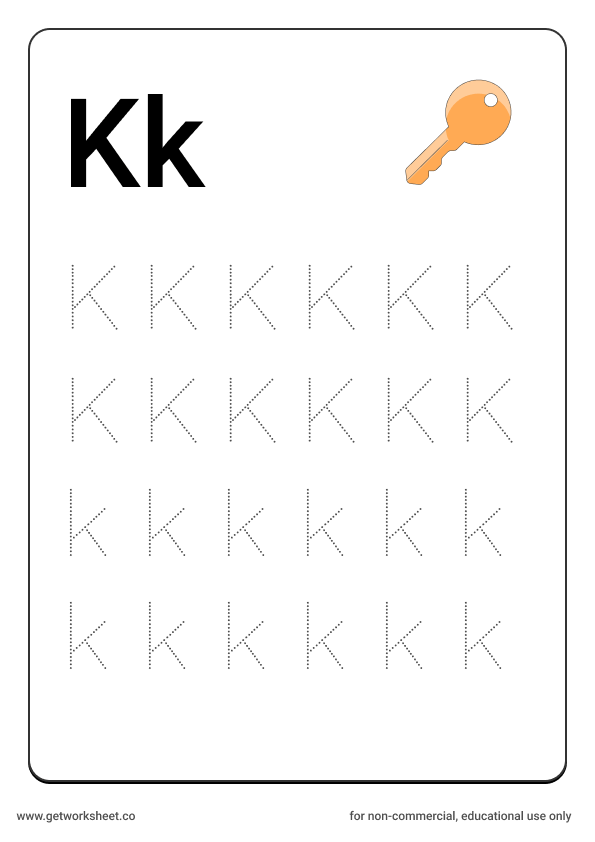Letter k worksheet
